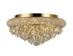 Diyas Alexandra 6 Light Ceiling Light in Gold with Crystal