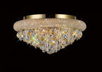 Diyas Alexandra 6 Light Ceiling Light in Gold with Crystal