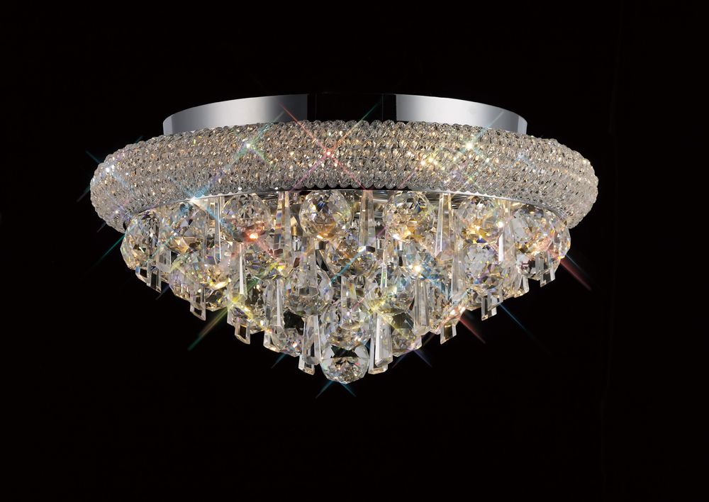 Diyas Alexandra 6 Light Ceiling Light in Polished Chrome with Crystal