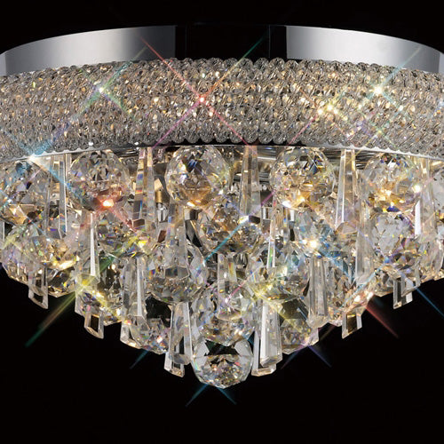 Diyas Alexandra 6 Light Ceiling Light in Polished Chrome with Crystal