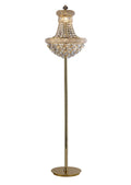 Diyas Alexandra 6 Light Floor Lamp in Gold with Crystal