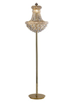 Diyas Alexandra 6 Light Floor Lamp in Gold with Crystal
