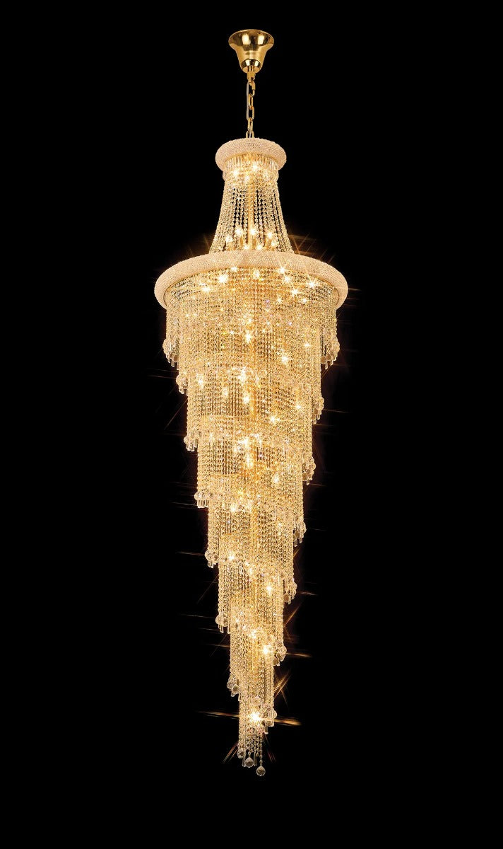 Diyas Alexandra 63 Light Spiral Pendant Light in Gold