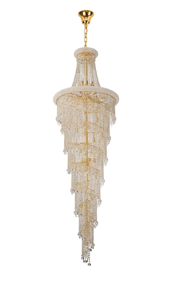 Diyas Alexandra 63 Light Spiral Pendant Light in Gold