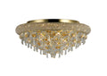 Diyas Alexandra 7 Light Ceiling Light in Gold with Crystal