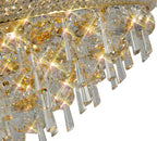Diyas Alexandra 7 Light Ceiling Light in Gold with Crystal