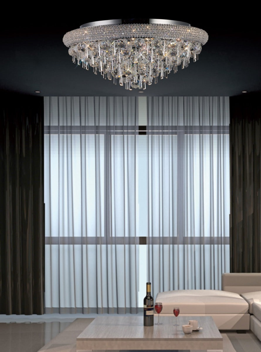 Diyas Alexandra 7 Light Ceiling Light in Polished Chrome with Crystal