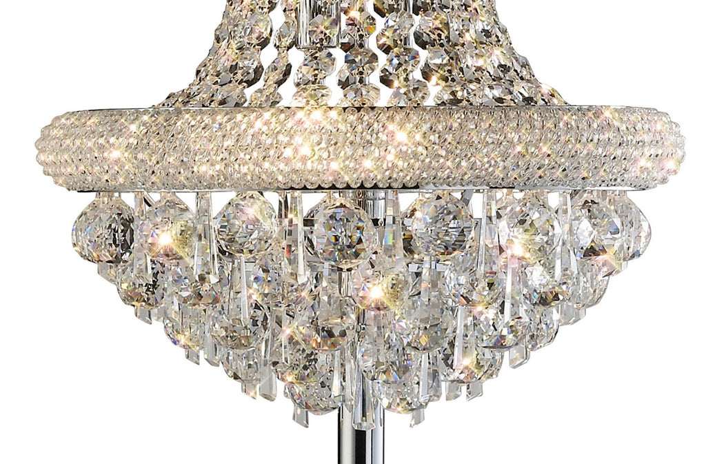Diyas Alexandra 8 Light Floor Lamp in Polished Chrome with Crystal