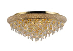 Diyas Alexandra 9 Light Ceiling Light in Gold with Crystal