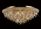 Diyas Alexandra 9 Light Ceiling Light in Gold with Crystal