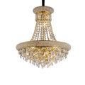 Diyas Alexandra 9 Light Pendant Light in Gold with Crystal