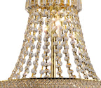 Diyas Alexandra 9 Light Pendant Light in Gold with Crystal