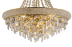 Diyas Alexandra 9 Light Pendant Light in Gold with Crystal