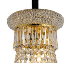 Diyas Alexandra 9 Light Pendant Light in Gold with Crystal