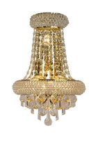 Diyas Alexandra Large 3 Light Wall Light in Gold with Crystal