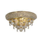 Diyas Alexandra Small 2 Light Wall Light in Gold with Crystal