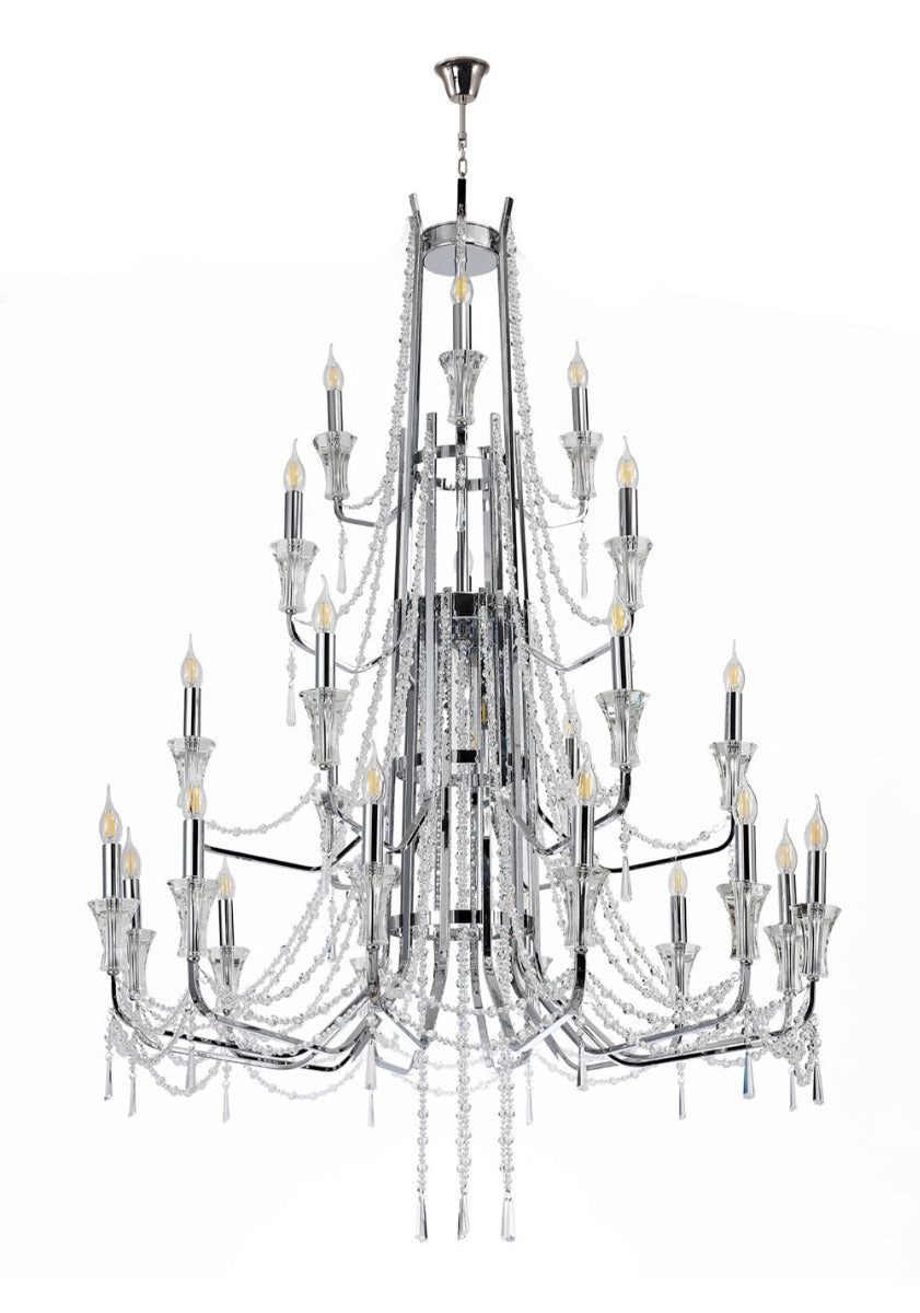 Diyas Armand 12+6+3+3 Light Pendant Light in Polished Chrome