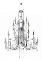 Diyas Armand 12+6+3+3 Light Pendant Light in Polished Chrome