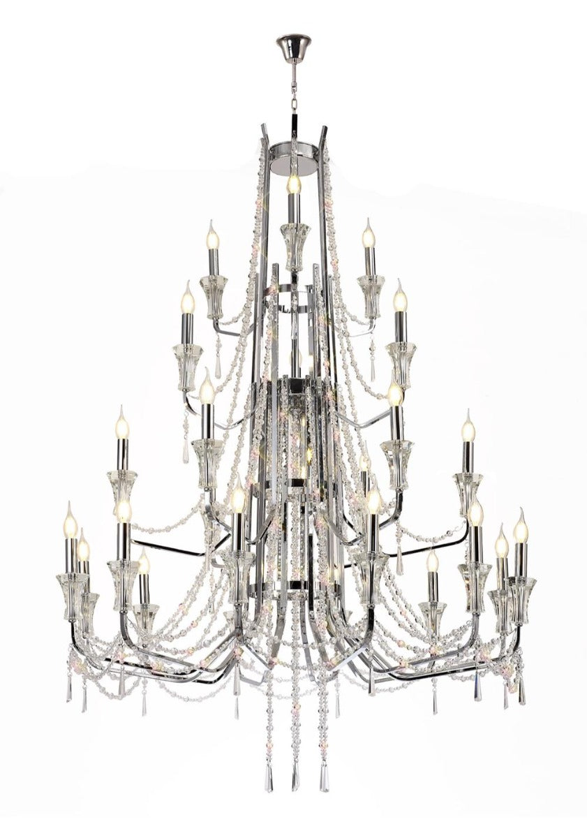 Diyas Armand 12+6+3+3 Light Pendant Light in Polished Chrome