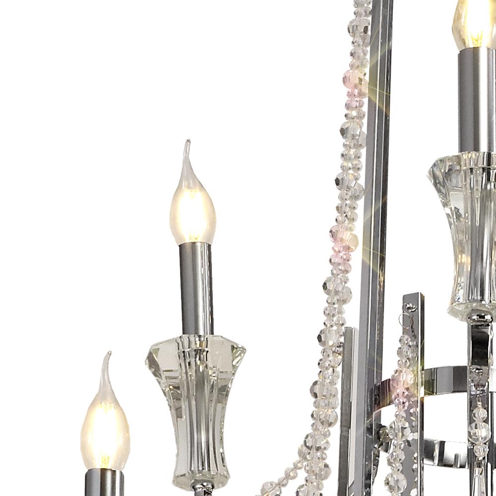 Diyas Armand 12+6+3+3 Light Pendant Light in Polished Chrome