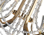 Diyas Armand 6 Light Pendant Light in French Gold with Crystal