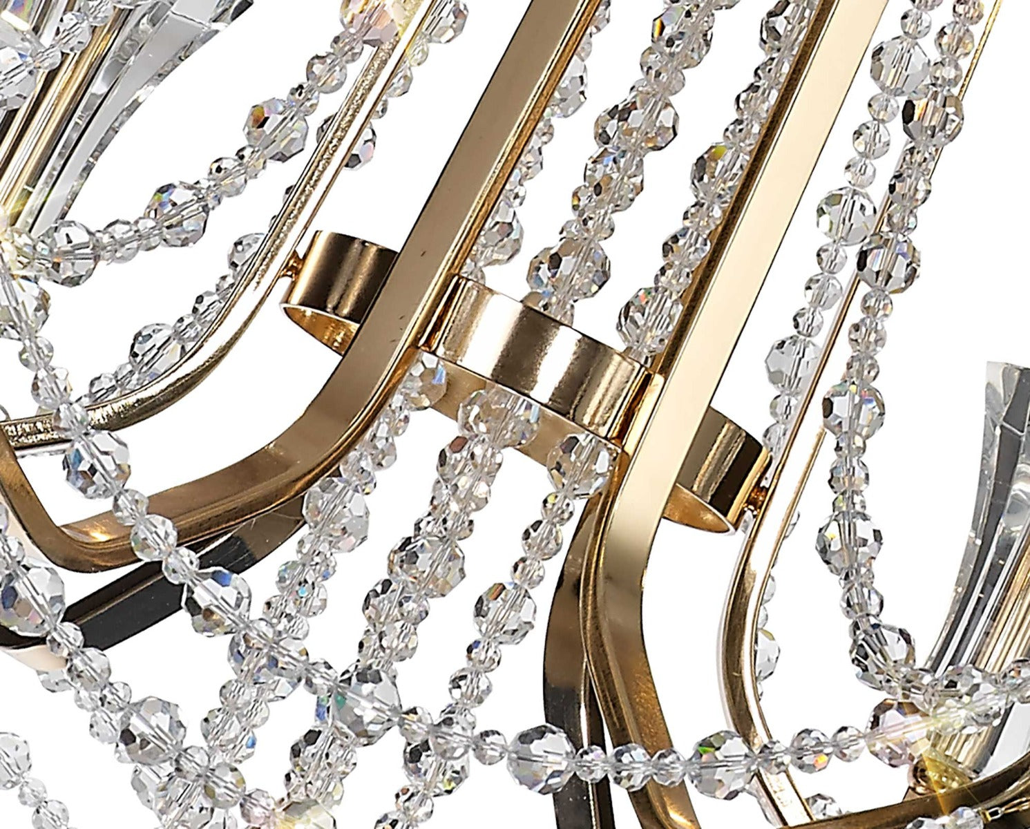 Diyas Armand 6 Light Pendant Light in French Gold with Crystal