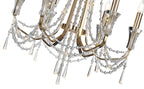 Diyas Armand 6 Light Pendant Light in French Gold with Crystal