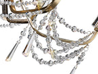 Diyas Armand 6 Light Pendant Light in French Gold with Crystal