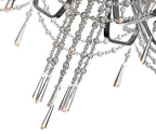 Diyas Armand 8 Light Pendant Light in Polished Chrome with Crystal