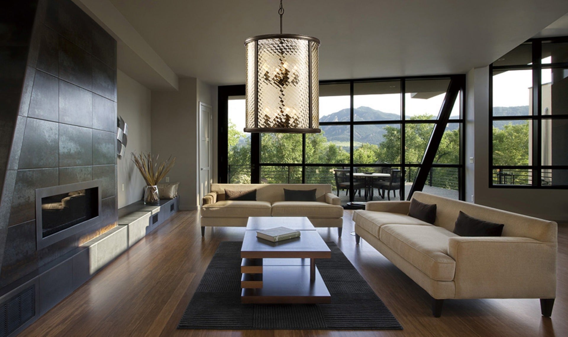 Diyas Asia 8 Light Pendant Light in Oiled Bronze with Clear Glass