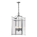 Diyas Aston 4 Light Pendant Light in Polished Chrome with Glass
