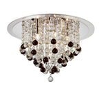 Diyas Atla 4 Light Ceiling Light in Polished Chrome with Acrylic Trim and Crystal