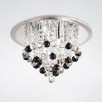 Diyas Atla 4 Light Ceiling Light in Polished Chrome with Acrylic Trim and Crystal