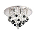 Diyas Atla 6 Light Ceiling Light in Polished Chrome with Acrylic Trim and Crystal