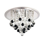 Diyas Atla 6 Light Ceiling Light in Polished Chrome with Acrylic Trim and Crystal