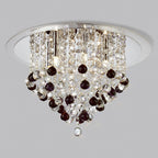 Diyas Atla 6 Light Ceiling Light in Polished Chrome with Acrylic Trim and Crystal