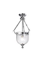Diyas Aubrey 1 Light Pendant Light in Polished Chrome with Glass