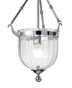 Diyas Aubrey 1 Light Pendant Light in Polished Chrome with Glass