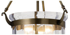 Diyas Aubrey 3 Light Pendant Light in Antique Brass with Glass