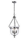 Diyas Aubrey 3 Light Pendant Light in Polished Chrome with Glass