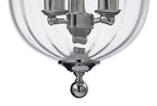 Diyas Aubrey 3 Light Pendant Light in Polished Chrome with Glass