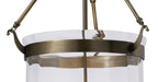 Diyas Aubrey 4 Light Pendant Light in Antique Brass with Glass