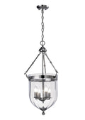 Diyas Aubrey 4 Light Pendant Light in Polished Chrome with Glass