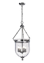 Diyas Aubrey 4 Light Pendant Light in Polished Chrome with Glass