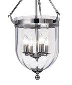 Diyas Aubrey 4 Light Pendant Light in Polished Chrome with Glass