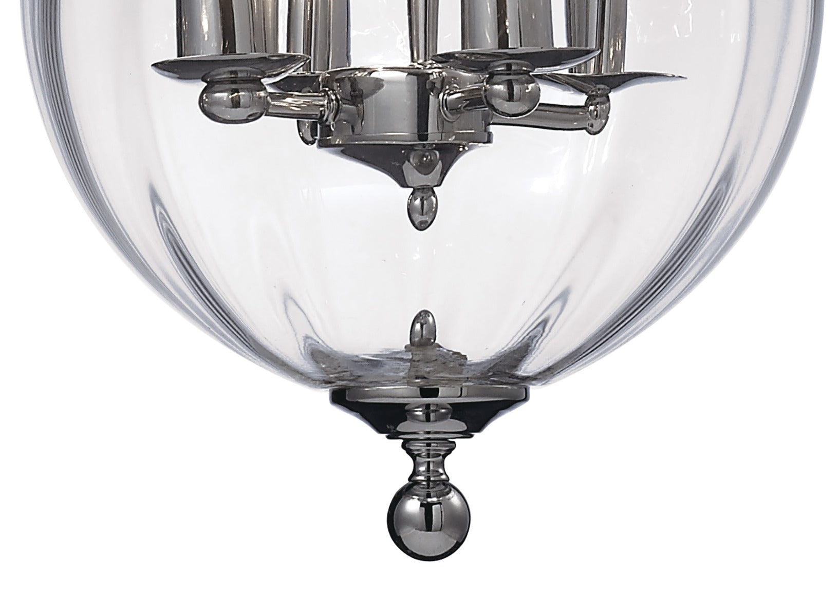 Diyas Aubrey 4 Light Pendant Light in Polished Chrome with Glass