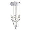 Diyas Aviva 10 Light Pendant Light in Polished Chrome with Crystal