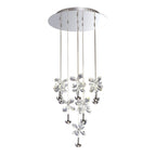 Diyas Aviva 10 Light Pendant Light in Polished Chrome with Crystal
