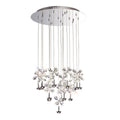 Diyas Aviva 16 Light Pendant Light in Polished Chrome with Crystal