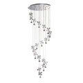 Diyas Aviva 20 Light Spiral Pendant Light in Polished Chrome with Crystal